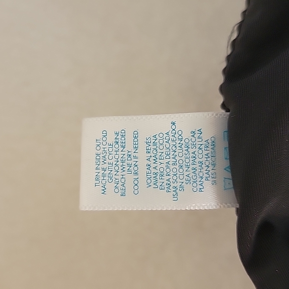 Tropical Escape Women's Black Drawstring W/ Pockets Swim Skirt, 14 - Picture 5 of 7